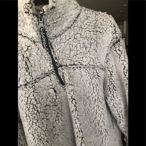 Sherpa Pullover Gray/White